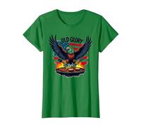 Old Glory Grill Master Camiseta, Mujer, Verde Kelly, L