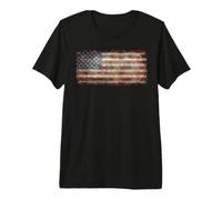 Old Glory Grungy Estilo Bandera de EE. UU Camiseta Premium