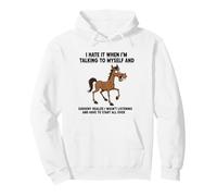 Old Horse Lo Odio Cuando me Hablo a mí Mismo Sarcástico Sudadera con Capucha