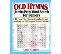 Old Hymns Jumbo Print Word Search for Seniors: 70 Large Print Christian Hymn Puzzles with the Story and KJV Scripture Behind Each One (activity book)