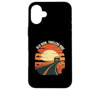 Old Iron Timeless Ride Classic Car Sunset Road Carcasa para iPhone 16 Plus