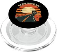 Old Iron Timeless Ride Classic Car Sunset Road PopSockets PopGrip para MagSafe