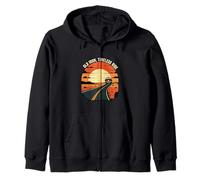 Old Iron Timeless Ride Classic Car Sunset Road Sudadera con Capucha