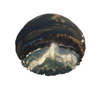 Old Lighthouse By The Sea - Gorro de ducha de doble capa para mujer, reutilizable, adecuado para baño de spa