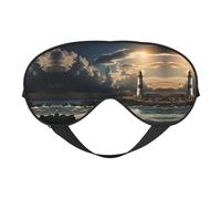 Old Lighthouse by The Sea - Máscara de ojos opaca suave de doble cara para relajación, presión cero