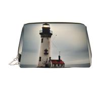 Old Lighthouse-Standard-Scale-2_00x - Bolsa organizadora de artículos de tocador de cuero, bolsa de maquillaje para mujer, Gold, Talla única, Neceser