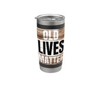 Old Lives Matter Fathers day 2025 Vaso térmico de acero inoxidable de doble pared