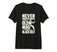 Old Man Black Belt Karate Artes Marciales Camiseta Premium