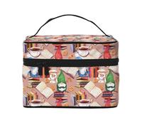 Old Man Books - Bolsa de maquillaje para tazas de té, bonitas bolsas de cosméticos para mujeres, bolsa de aseo personal, bolsa organizadora de maquillaje de viaje grande