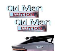 Old Man Edition Car Emblem, 3D Metal Emblem Decal, 2Pcs Car Nameplate Sticker for Old Man, Funny Edition Nameplate Decoration Decal, Truck Emblems for Cars Side Rear Tailgate Bumper