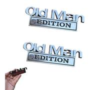 Old Man Edition Car Emblem - 3D Metal Nameplate Funny Decals, Weatherproof Humor Badge for Tailgate/Bumper/Hood, Fits Universal Fit All Vehicles (#8)