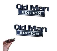 Old Man Edition Car Emblem - 3D Metal Nameplate Funny Decals, Weatherproof Humor Badge for Tailgate/Bumper/Hood, Fits Universal Fit All Vehicles (#5)