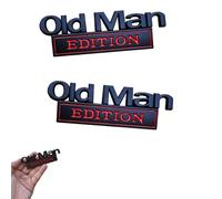 Old Man Edition Car Emblem - 3D Metal Nameplate Funny Decals, Weatherproof Humor Badge for Tailgate/Bumper/Hood, Fits Universal Fit All Vehicles (#1)