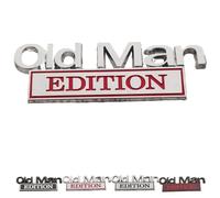 Old Man Edition Car Emblem, 3D Metal Sticker Badge, Old Man Edition Funny Nameplate Decal, for Side Rear Tailgate Bumper, for Car Truck SUV Motorcycle (Style-B)