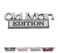 Old Man Edition Car Emblem, 3D Metal Sticker Badge, Old Man Edition Funny Nameplate Decal, for Side Rear Tailgate Bumper, for Car Truck SUV Motorcycle (Style-C)