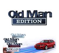 Old Man Edition Car Emblem, Old Man Edition Auto-Emblem, 3D-Metall-Aufkleber, Funny Decals for Car, Truck, SUV, Motorcycle, Waterproof Rustproof Metal Sticker Badge (A-4)