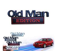 Old Man Edition Car Emblem, Old Man Edition Auto-Emblem, 3D-Metall-Aufkleber, Funny Decals for Car, Truck, SUV, Motorcycle, Waterproof Rustproof Metal Sticker Badge (A-3)