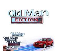 Old Man Edition Car Emblem, Old Man Edition Auto-Emblem, 3D-Metall-Aufkleber, Funny Decals for Car, Truck, SUV, Motorcycle, Waterproof Rustproof Metal Sticker Badge (A-2)