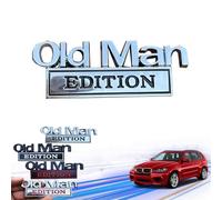 Old Man Edition Car Emblem, Old Man Edition Auto-Emblem, 3D-Metall-Aufkleber, Funny Decals for Car, Truck, SUV, Motorcycle, Waterproof Rustproof Metal Sticker Badge (A-1)