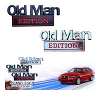 Old Man Edition Car Emblem, Old Man Edition Auto-Emblem, 3D-Metall-Aufkleber, Funny Decals for Car, Truck, SUV, Motorcycle, Waterproof Rustproof Metal Sticker Badge (A-8)