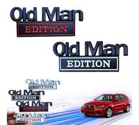 Old Man Edition Car Emblem, Old Man Edition Auto-Emblem, 3D-Metall-Aufkleber, Funny Decals for Car, Truck, SUV, Motorcycle, Waterproof Rustproof Metal Sticker Badge (A-10)