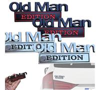 Old Man Edition Car Emblem, Old Man Edition Emblem-3D Metal Emblem Sticker Badge, Badge Side Rear Front Hood Trunk Door Decal Sticker Fit for Truck, SUV, Motorcycle, Car (4pcs #B)