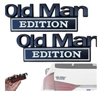 Old Man Edition Car Emblem, Old Man Edition Emblem-3D Metal Emblem Sticker Badge, Badge Side Rear Front Hood Trunk Door Decal Sticker Fit for Truck, SUV, Motorcycle, Car (2pcs #A)