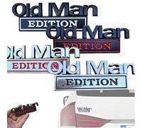 Old Man Edition Car Emblem, Old Man Edition Emblem-3D Metal Emblem Sticker Badge, Badge Side Rear Front Hood Trunk Door Decal Sticker Fit for Truck, SUV, Motorcycle, Car (4pcs #C)