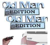 Old Man Edition Car Emblem, Old Man Edition Emblem-3D Metal Emblem Sticker Badge, Badge Side Rear Front Hood Trunk Door Decal Sticker Fit for Truck, SUV, Motorcycle, Car (2pcs #C)