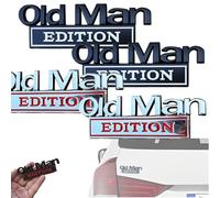 Old Man Edition Car Emblem, Old Man Edition Emblem-3D Metal Emblem Sticker Badge, Badge Side Rear Front Hood Trunk Door Decal Sticker Fit for Truck, SUV, Motorcycle, Car (4pcs #A)