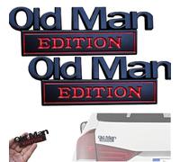 Old Man Edition Car Emblem, Old Man Edition Emblem-3D Metal Emblem Sticker Badge, Badge Side Rear Front Hood Trunk Door Decal Sticker Fit for Truck, SUV, Motorcycle, Car (2pcs #B)