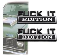 Old Man Edition Emblem Sticker - Funny Fack-IT Waterproof Bumper, Tailgate Decal with Strong Adhesive for Cars, Trucks, Motorcycles, SUV (Color-E)