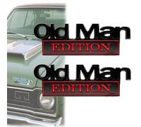 Old Man Edition Emblem Sticker - Funny Fack-IT Waterproof Bumper, Tailgate Decal with Strong Adhesive for Cars, Trucks, Motorcycles, SUV (Color-D)