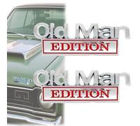 Old Man Edition Emblem Sticker - Funny Fack-IT Waterproof Bumper, Tailgate Decal with Strong Adhesive for Cars, Trucks, Motorcycles, SUV (Color-A)