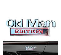 Old Man Edition Emblema 3D, Pegatinas Y Calcomanías Autos Metal, Old Man Edition Insignias Automóviles Adhesivo Cada Decoraciones Autos Novedosos Emblemas Placa Identificación para Camiones Y Auxil