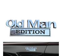 Old Man Edition Emblema 3D, Pegatinas Y Calcomanías Autos Metal, Old Man Edition Insignias Automóviles Adhesivo Cada Decoraciones Autos Novedosos Emblemas Placa Identificación para Camiones Y Auxil