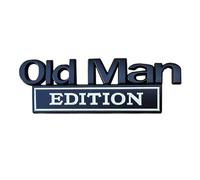 Old Man Edition Emblema Coche | Calcomanías Y Calcomanías Autos Metal 3D | Impermeable Old Man Edition Cars Insignias Adhesivas | Decoración De Autos Divertidos Decoración De La Placa Identificación