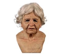 Old Man Face Cover - Ltax Costume Mask, Realistic Farty Disfray - Accesorio realista para Halloween Cosplay y eventos temáticos, hilarante accesorio de personajes para adultos adolescentes y vestidos