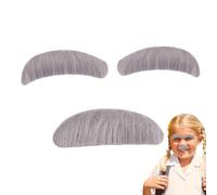 Old Man Facial Hair Costume - Synthetic Fiber 9-10cm | Eyebrows and Mustache Set, Artificial Photo Props Multifunctional For Theme Party Costume | For Kids Adults Teens and Party Events