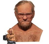 Old Man Mask, Realistic Breathable Latex Mask, Scary Halloween Props for Party, Disfrae, Cosplay, Masquerade, Halloween 2025