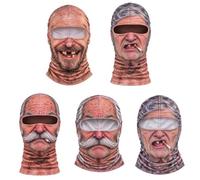 Old Man Ski Mask Funny Realistic Face Balaclava 3D Printed Full Face Cover | Novelty Winter Neck Cover with Goggle-Friendly Eye Opening for Skiing,Snowboarding,Parties & Funny Gifts,Outdoor Winter Gear