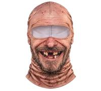 Old Man Ski Mask,Funny Realistic Face Printed Balaclava3D Printed Full Face | 3D Face Print,Realistic Wrinkles and a Prominent Mustache,for Skiing Snowboarding Outdoor Parties and Funny Gifts