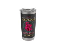 Old Man Who Loves Snakes And Was Born In April Birthday Vaso térmico de acero inoxidable de doble pared