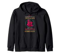 Old Man Who Loves Snakes And Was Born In February Birthday Sudadera con Capucha