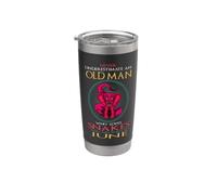 Old Man Who Loves Snakes And Was Born In June Birthday Vaso térmico de acero inoxidable de doble pared