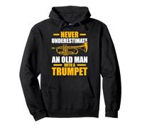 Old Man with a Trumpet trompetista Trompeta Trompeta Sudadera con Capucha