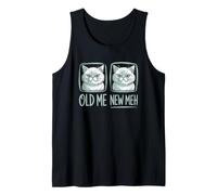 Old Me New Meh Funny Sarcástico Gato Camiseta sin Mangas