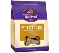 Old Mother Hubbard Classic Crunchy Natural Dog Treats, P-Nuttier Large Biscuits, 3.3 Libras Bag by Old Mother Hubbard