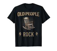 Old People Rock Funny Senior Rock & Roll Music Lover Camiseta gráfica económica