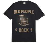 Old People Rock Funny Senior Rock & Roll Music Lover Comfort Colors Adult Heavyweight T-Shirt